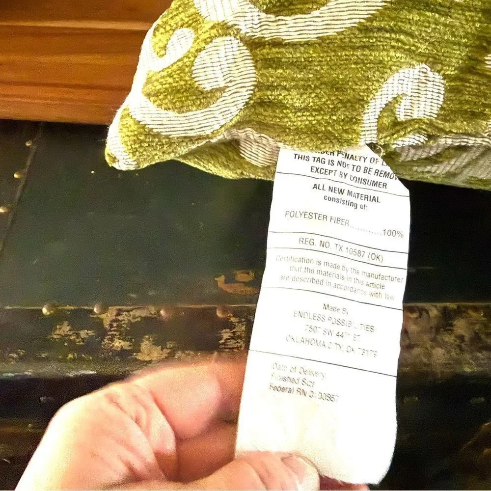 Endless Possibilities Sofa Pillow Case Green 18x18 Square New